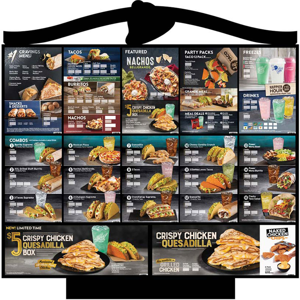 Printable Taco Bell Menu With Prices