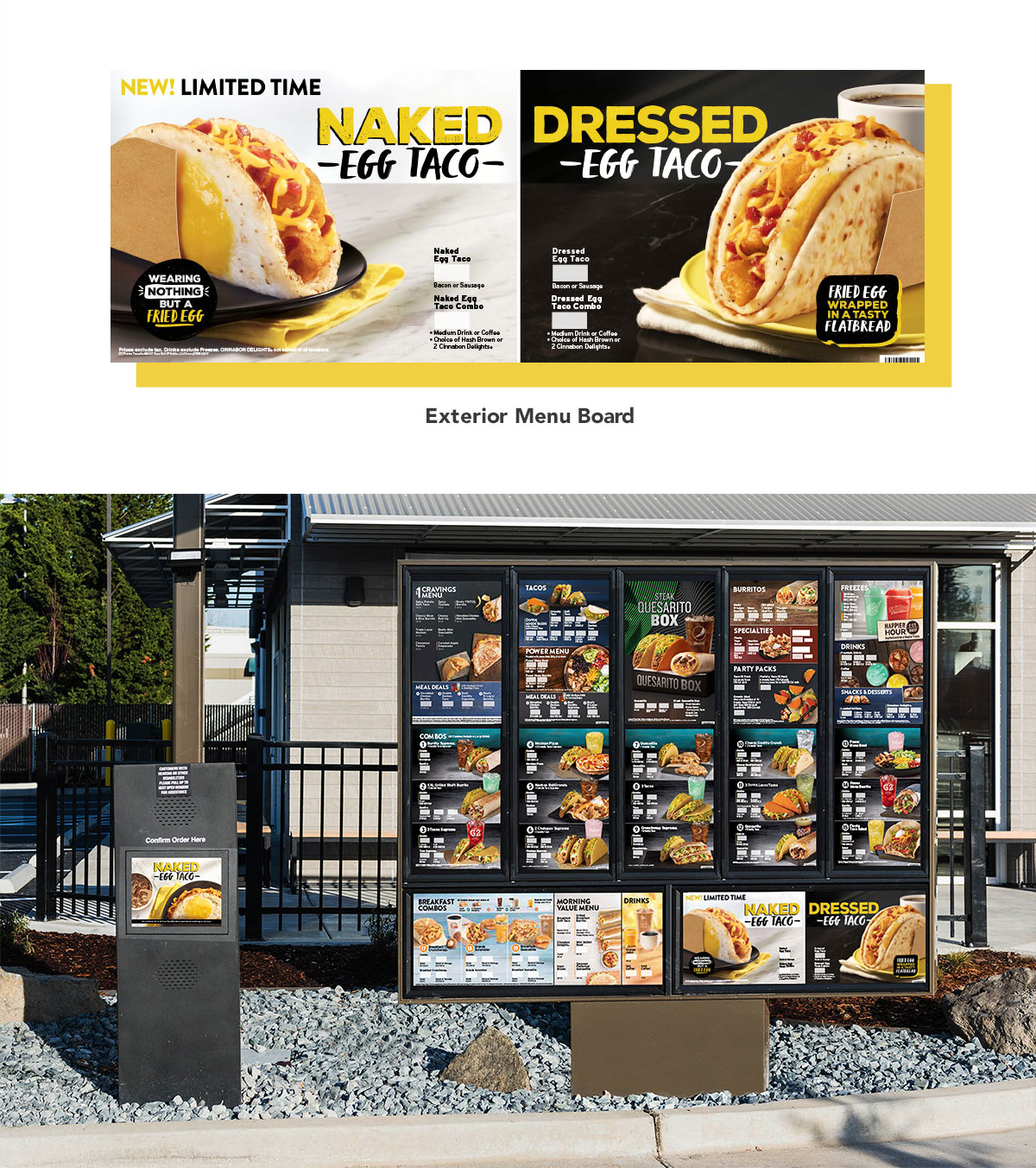 Naked and Dressed Egg Taco