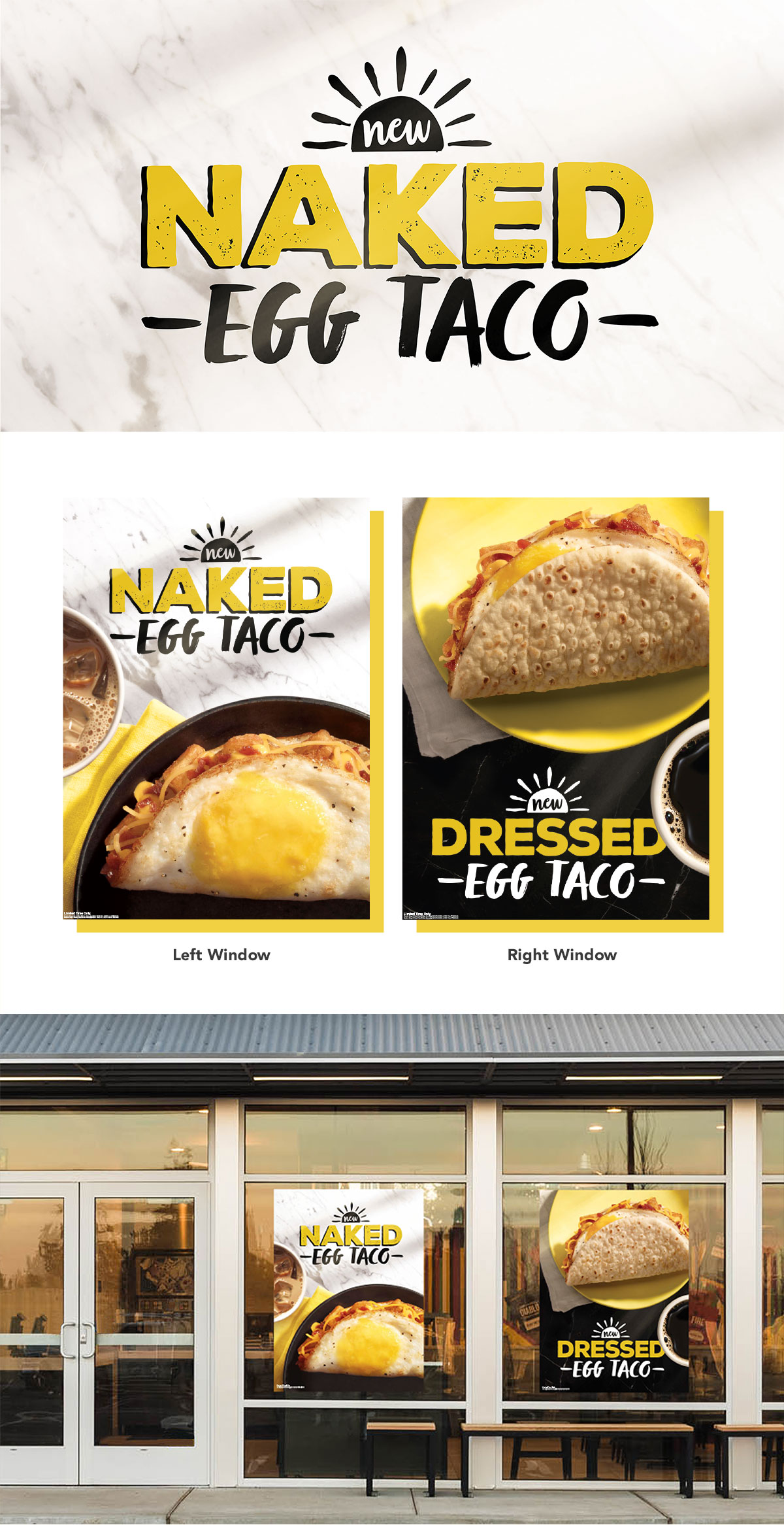 Naked and Dressed Egg Taco
